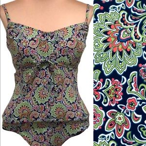 Floral Patterned One Piece Swimsuit